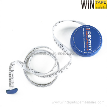 Blue Retractable Embossed PU Measuring Tape